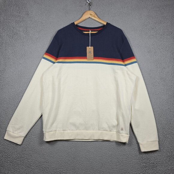 Marine Layer Sweater Mens Size XL Sunset Stripe Organic Cotton Blend Sweatshirt - Picture 1 of 14